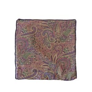 Vtg Ralph Lauren  Bohemian Paisley Purple Throw  Pillow Cover 18"x18" Rope Trim